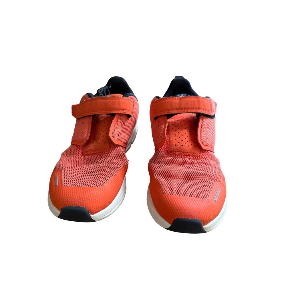 On Running Cloud Play Kids Size 2 Orange Navy Blue Hook Loop Sneakers 43.91204 - Picture 2 of 8